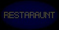 RESTARAUNT Led Style Caption with Glowing Dots