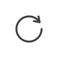 Restart button line icon