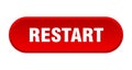 restart button. rounded sign on white background Royalty Free Stock Photo