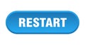 restart button. rounded sign on white background Royalty Free Stock Photo