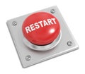 Restart Button on White Royalty Free Stock Photo