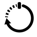 Restart icon on white background. restart sign. flat style