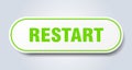 restart sign. rounded isolated button. white sticker Royalty Free Stock Photo