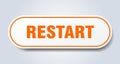 restart sign. rounded isolated button. white sticker Royalty Free Stock Photo