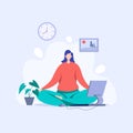 Restart Your Work Day With Yoga For The Office, yoga in office, Yuga mind Computer, Restart Your Work Day With Yoga For The Office