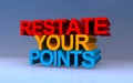 restate your points on blue Royalty Free Stock Photo