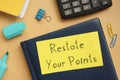 Restate Your Points is shown using the text Royalty Free Stock Photo