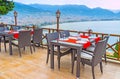 The restaurant in Alanya mountains Royalty Free Stock Photo
