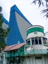 Restaurant in an antique building. The building is in the form of a mill. Batumi architecture