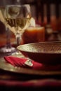 Restaurant autumn place setting Royalty Free Stock Photo