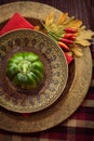 Restaurant autumn place setting Royalty Free Stock Photo