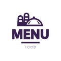 Restaurant or bar Menu Cover Sign Logo Design