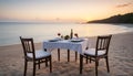 restaurant on the beach for love and romance Royalty Free Stock Photo
