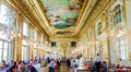 The restaurant with beautiful decoration inside musee d`orsay