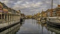 The restaurant boat Liva II moored in the Nyhavn canal in Copenhagen Royalty Free Stock Photo