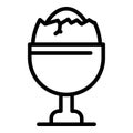 Restaurant boiled egg icon, outline style Royalty Free Stock Photo