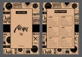 Restaurant brochure. Vector illustration with menu design