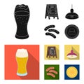 Restaurant, cafe, beer, glass .Pub set collection icons in black, flat style vector symbol stock illustration web.