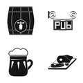 Restaurant, cafe, beer, glass .Pub set collection icons in black style vector symbol stock illustration web.