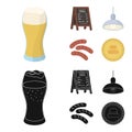 Restaurant, cafe, beer, glass .Pub set collection icons in cartoon,black style vector symbol stock illustration web.