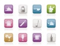 Restaurant, cafe, food and drink icons