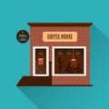 Restaurant or cafe illustration in flat style. Vector