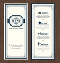 Restaurant or cafe menu design template with vintage retro style