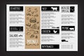 Restaurant cafe menu, template design. Food flyer. Royalty Free Stock Photo