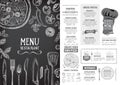 Restaurant cafe menu, template design. Food flyer.