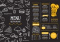 Restaurant cafe menu, template design. Food flyer. Royalty Free Stock Photo