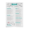 Restaurant cafe menu, template design. Food flyer. Royalty Free Stock Photo