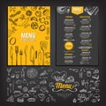 Restaurant cafe menu, template design. Royalty Free Stock Photo