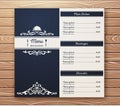 Restaurant or cafe menu vector template retro Royalty Free Stock Photo