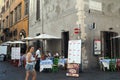 Typical restaurant in center of Rome, Italy