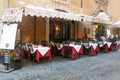 Typical restaurant in center of Rome, Italy