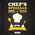 Restaurant chefs specials chalkboard design Royalty Free Stock Photo