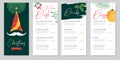 Restaurant Christmas holiday menu design with christmas desoration.