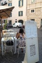 Restaurant in the city centre of Rome Royalty Free Stock Photo