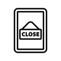 Restaurant close sign icon Royalty Free Stock Photo