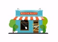 Restaurant  is closed/bankrupt. Flat design modern vector business concept Royalty Free Stock Photo