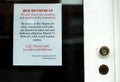 Restaurant Closed Sign Due to Covid 19 Coronavirus Crisis in NYC