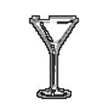 restaurant cocktail glasses game pixel art vector illustration