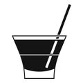 Restaurant cocktail icon simple vector. Eat menu