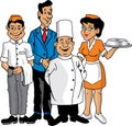 Restaurant crew Royalty Free Stock Photo