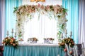 Restaurant decorated for wedding party Royalty Free Stock Photo