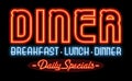 Restaurant Diner Neon Sign Royalty Free Stock Photo