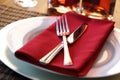 Restaurant dinner place setting Royalty Free Stock Photo