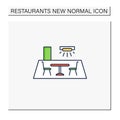 Restaurant disinfection color icon