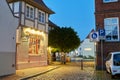 The restaurant `DomschÃÂ¤nke` in Verden at night