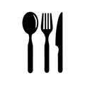 Restaurant eating tools set icon logo isolated on white background Royalty Free Stock Photo